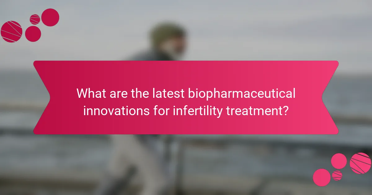 What are the latest biopharmaceutical innovations for infertility treatment?